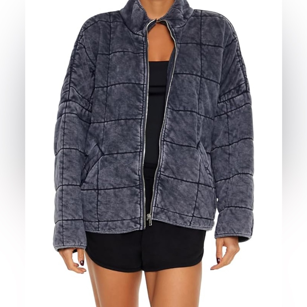 Forever 21 Quilted jacket charcoal XL